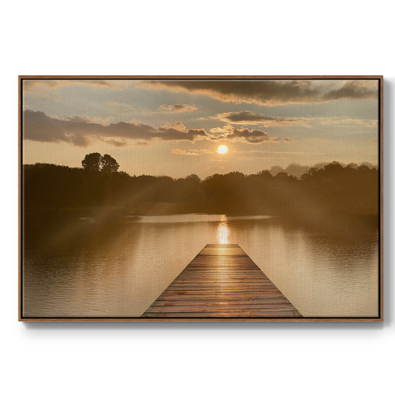 Sunrise Dock, H 25 po x l 37 po x P 2 po, Noyer