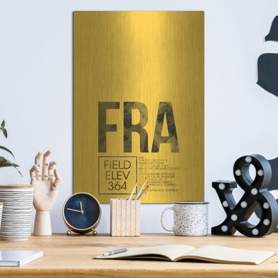 Ebern Designs «FRA ATC» par O8, art mural en métal
