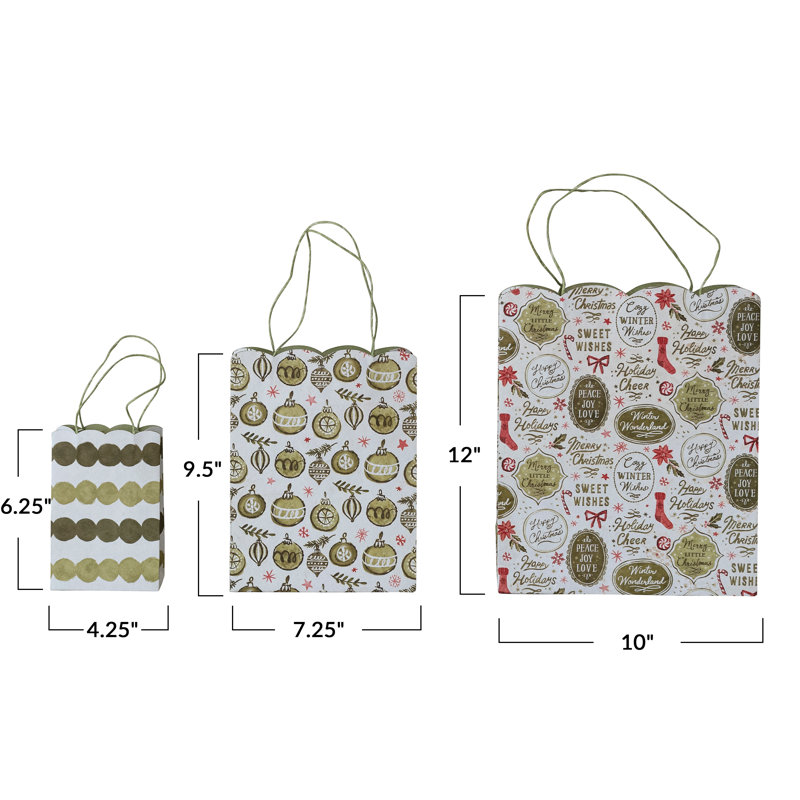 Sacs-cadeaux en papier à motif festonné
