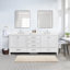 Meuble-lavabo double 84 po avec plateau en pierre reconstituée Render-826418525