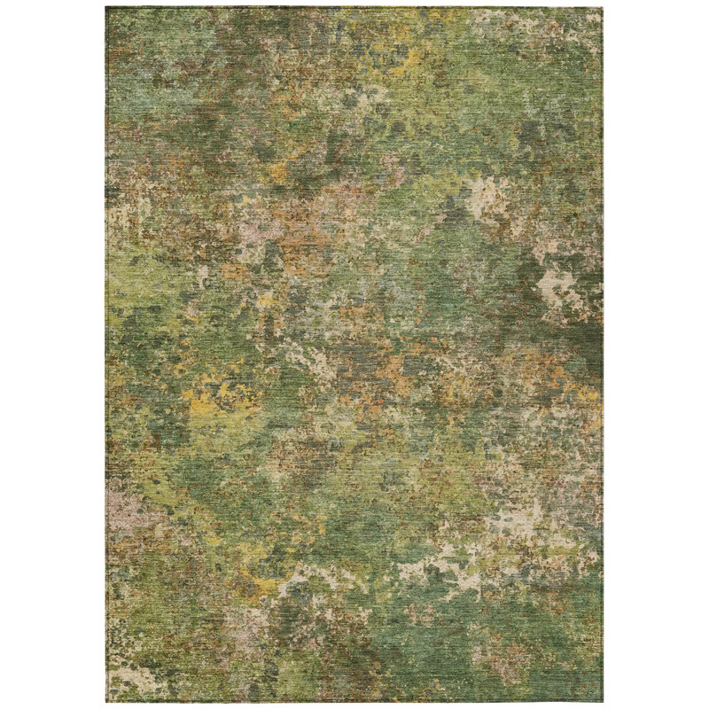 Machine Washable Indoor/Outdoor Labon ACN2166 Abstract Rug, Rectangle 2'6" x 3'10"