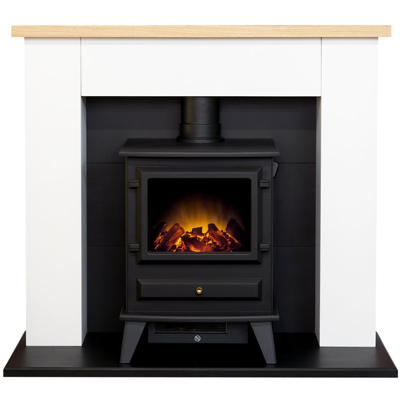 Chester Electric Stove Suite, White/Black
