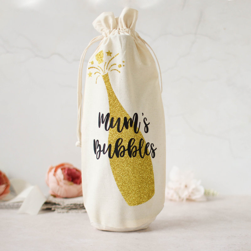 Jerrels Personalised Bottle Bag, Mums Bubbles, Yes