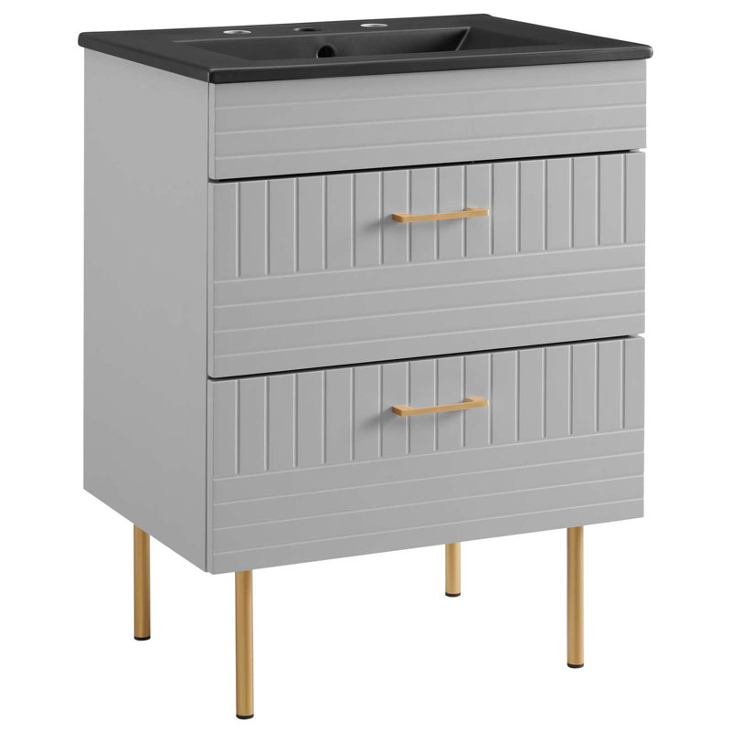 Modway Daybreak 24" Bathroom Vanity, Light Gray