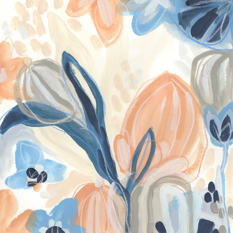 Terra Cotta Blooms III by June Erica Vess - Wrapped Canvas Painting, 76cm H x 76cm W