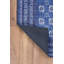 Tapis bleu marine à motif rétro tissé-1385038463