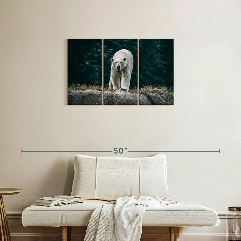 Brampt Angry Polar Bear, 20" H x 33" W