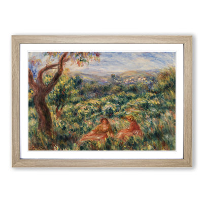 Two Seated Women by Pierre-Auguste Renoir - Framed Print