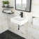 Beslend 18'' Ceramic Rectangular Bathroom Sink with Overflow