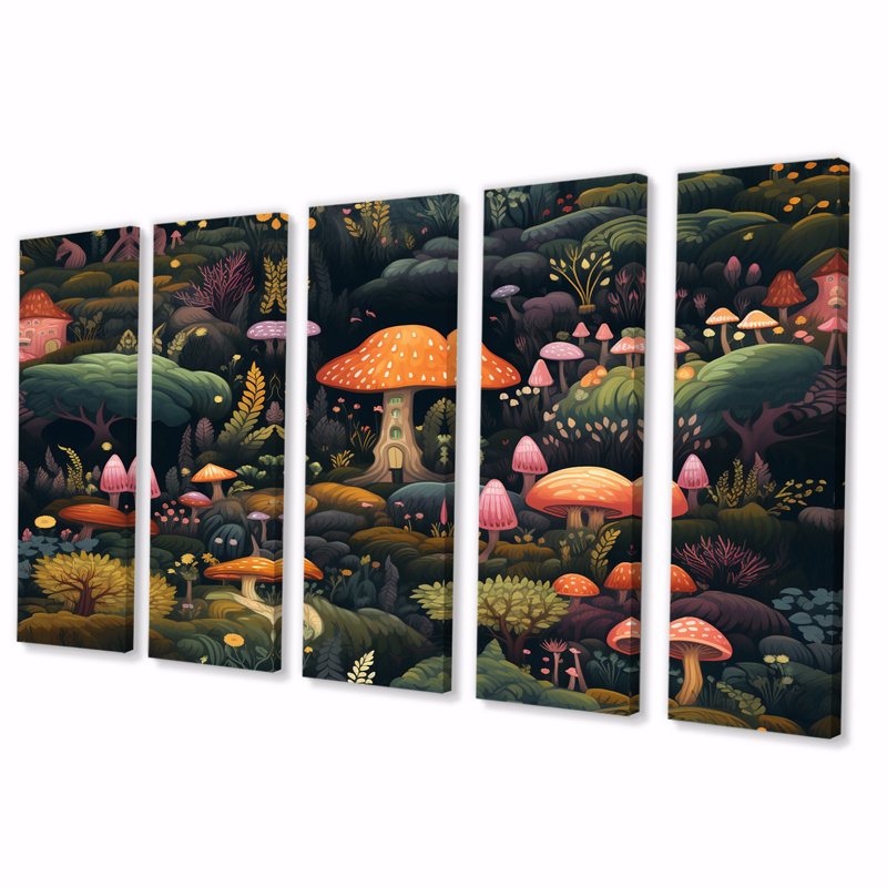 Magical Mushroom Enchanted Forest - Décoration murale champignon