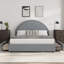 Lit plateforme tapissier Boucle avec tiroirs de rangement et tête de lit ronde, ultra-silencieux-2133306796-2133306792