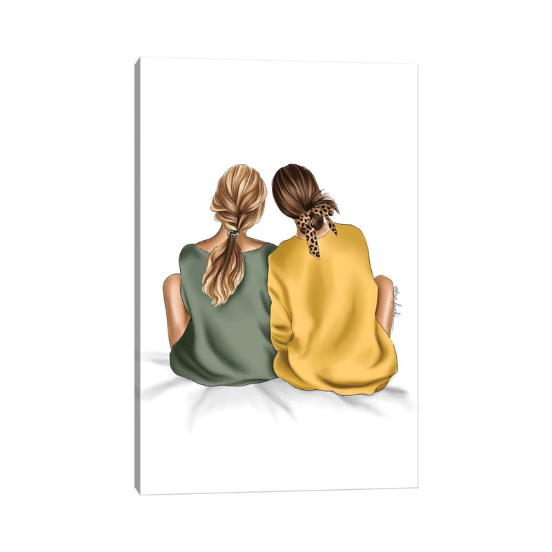 Bff par Elza Fouche - Giclée sur toile tendue avec châssis, H 18 po x l 12 po x 1,5 po