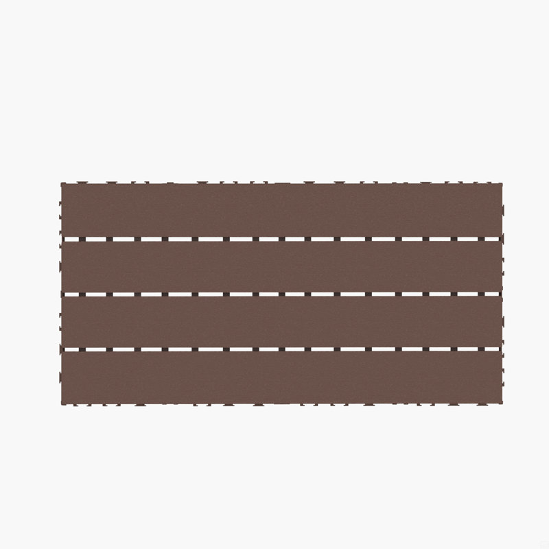 24 pièces de tuiles de terrasse pour terrasse, carreaux de sol à emboîter, Bois brun foncé