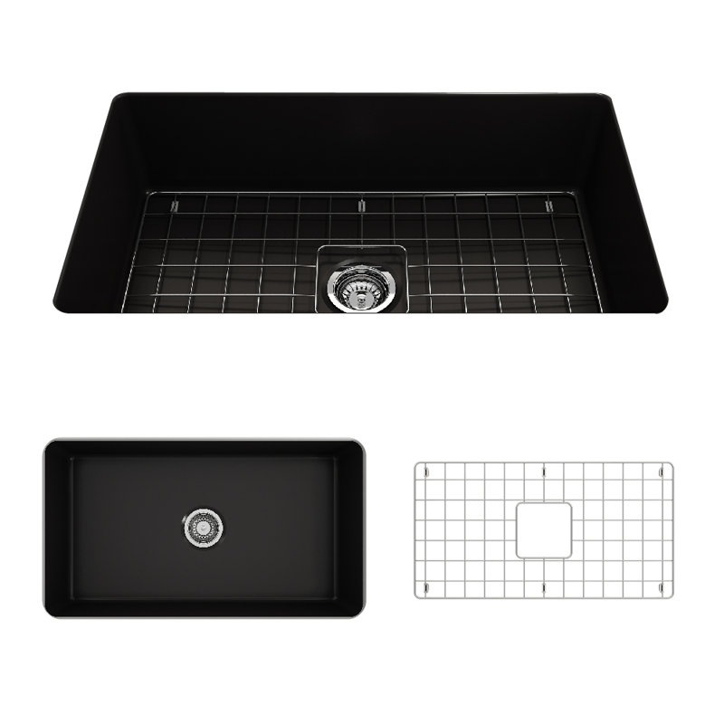 32'' L Kitchen Sink, Matte Black