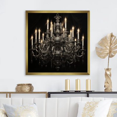 " Chandelier Elegant Monochrome Pointillism II "