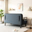 Méridienne convertible 55 po, rembourrage en mousse et fauteuil en velours 55, avec cadre en fer pour le salon-502185601