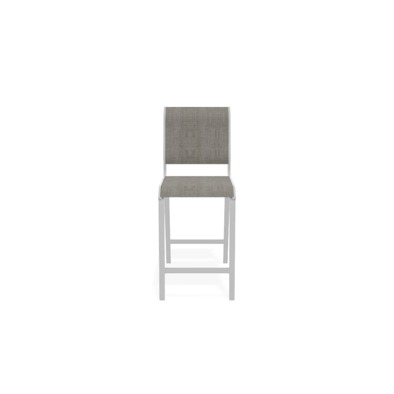 Tabouret de bar 26 po Holna, Blanc texturé, Fumée