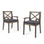 Ensemble de 2 chaises de salle à manger en bois avec coussins gris-697455714-697455724