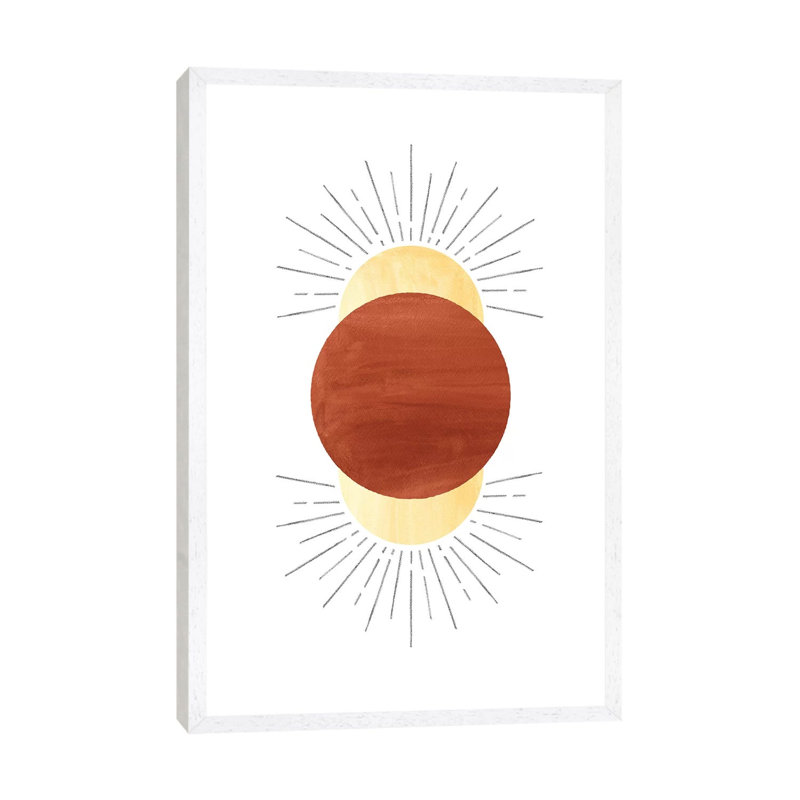 Terracotta Sun by Whales Way - Print on Canvas, 66.04cm H x 45.72cm W x 3.81cm D, White Framed