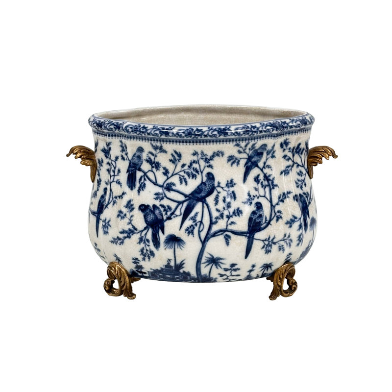 PORCELAIN PLANTER, Clay, 7.5" H x 6.9" W x 11" D