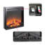 Foyer électrique ultra mince de 18 po - Bûche et flamme réaliste, protégé contre la surchauffe, chaleur de 1400W, 5000, surface de 400 pieds carrés avec chauffage, surchauffe 1400W / 5000 flux de chaleur