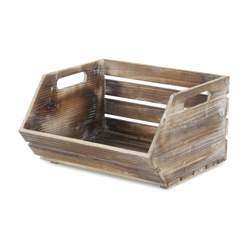 Millwood Pines Solid Wood Decorative Bin
