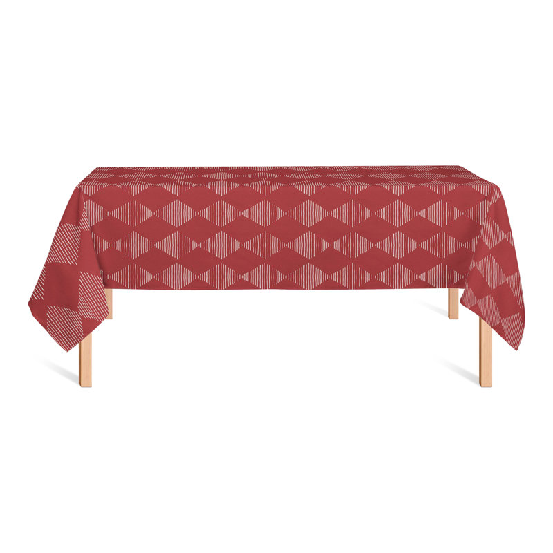 Hansen Geometric Tablecloth, Red