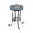 Patio Side Table with Shelf,Blue+Black