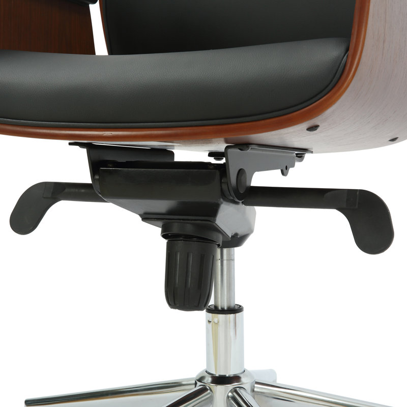 Fauteuil de direction de style Mid-Century Baver, Noir, noir, noir, noir