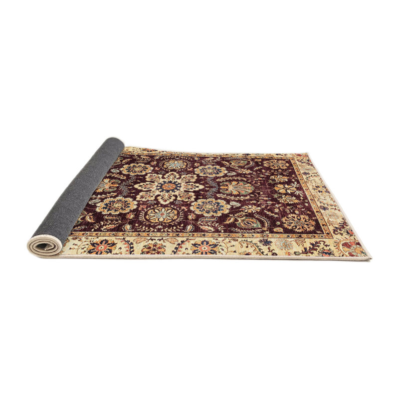 Tapis abstrait à motif abstrait moderne 3008, Rond 7 pi