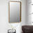 Nuvelle Gold Metal Curved Rectangular Wall Mirror