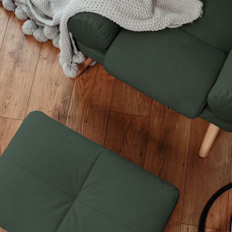 Upholstered Armchair, Green