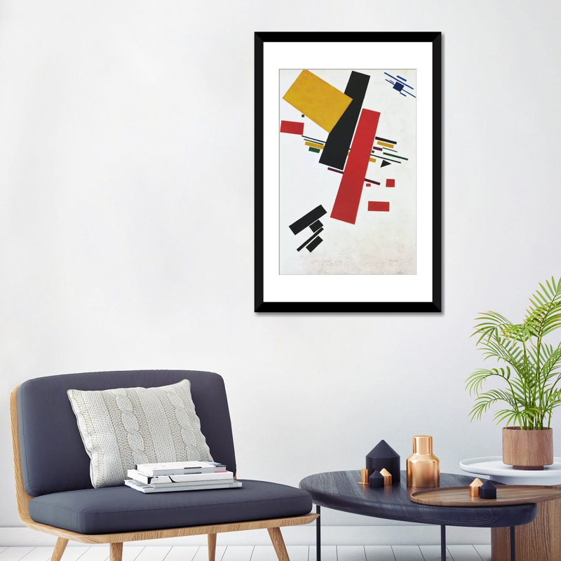 Impression sur toile, Papier d'art encadré noir, Blanc, H 32 po x l 24 po x P 1 po