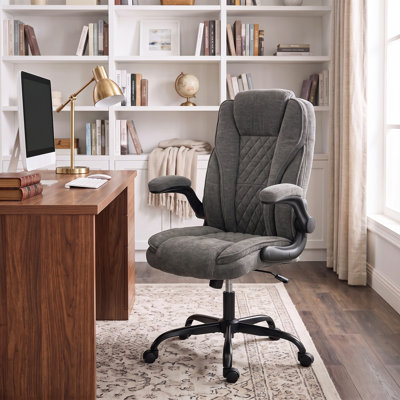 Rebrilliant Linen Office Chair