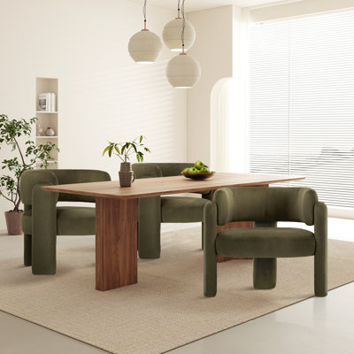 Modern Upholstered Barrel Armchair