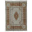 High-Quality Hand-Knotted Cream And Rust Area Rug