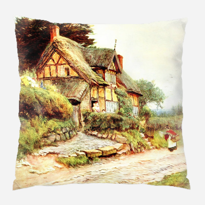 Eiler Square Pillow Cover & Insert, Microsuede, Indoor