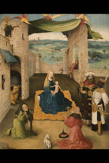 Adoration du magi-imprimé, H 36 po x l 24 po x P 1,5 po