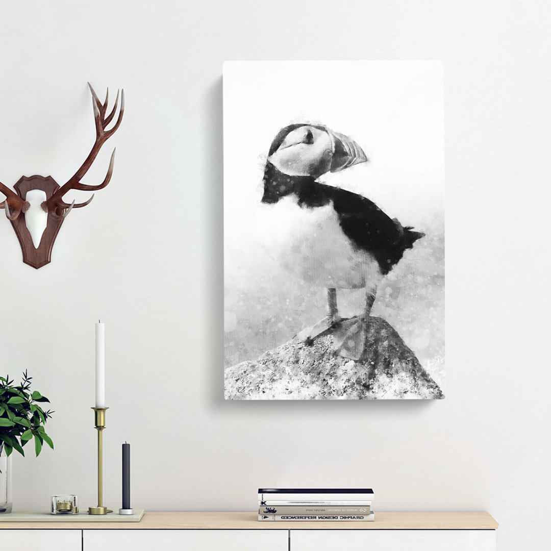The Atlantic Puffin Bird - Wrapped Canvas
