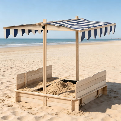 Bac à sable pour enfants en bois avec couvercle Outsunny