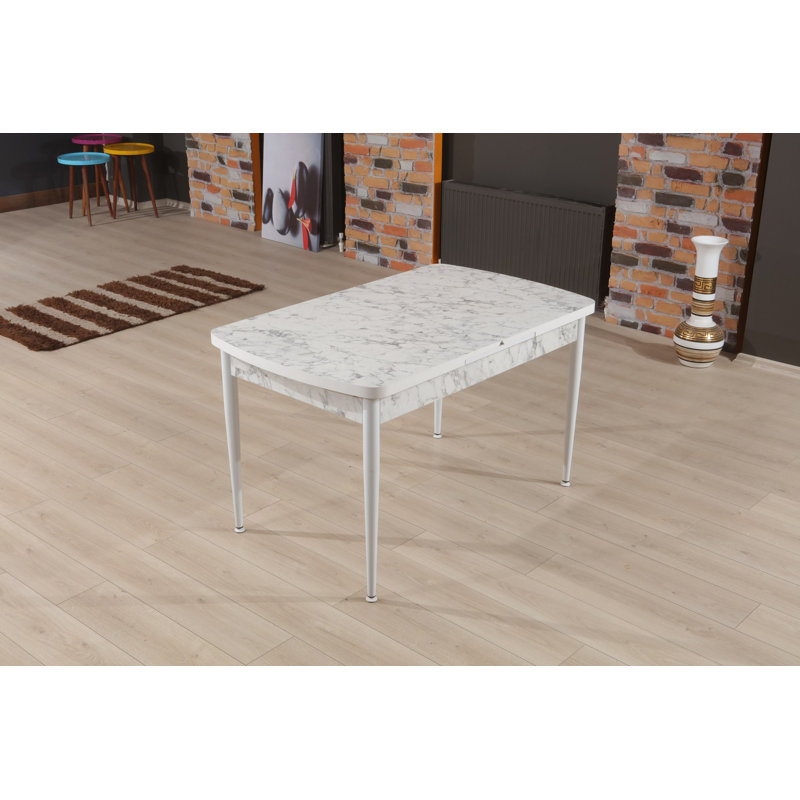 Extendable Dining Table, White