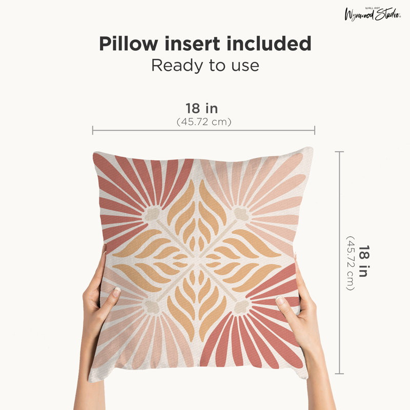 Geometric Polyester Throw Pillow