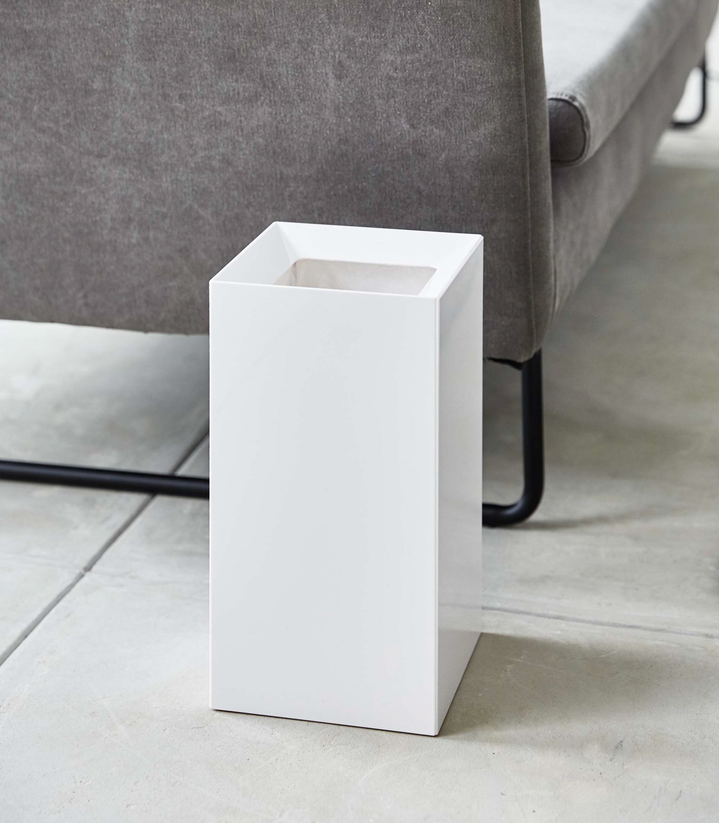 Yamazaki Home 2.37gal Open Waste Basket, White