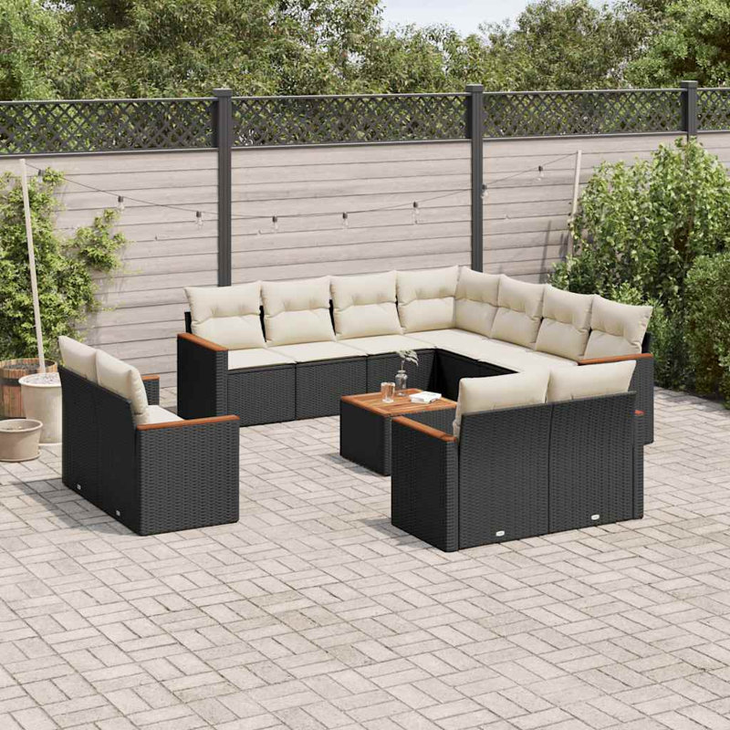 Grand canapé modulaire en rotin PE Vidaxl