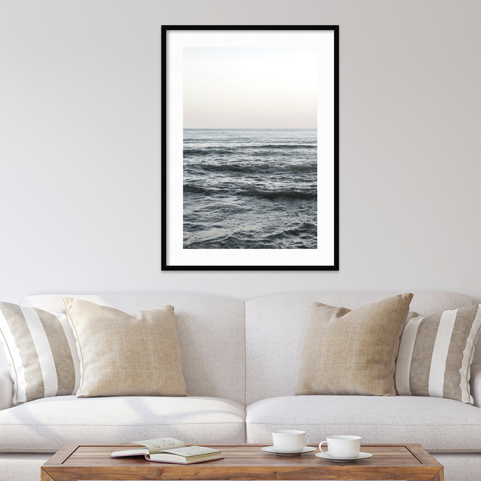Calm Ocean Vibes Photo Print, Black, 41" H x 30" W