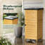 Wooden Parcel Box Outdoor,Lockable Weatherproof Floor Mounted Secure Front Access,19.5x19x45in,Black-129851733