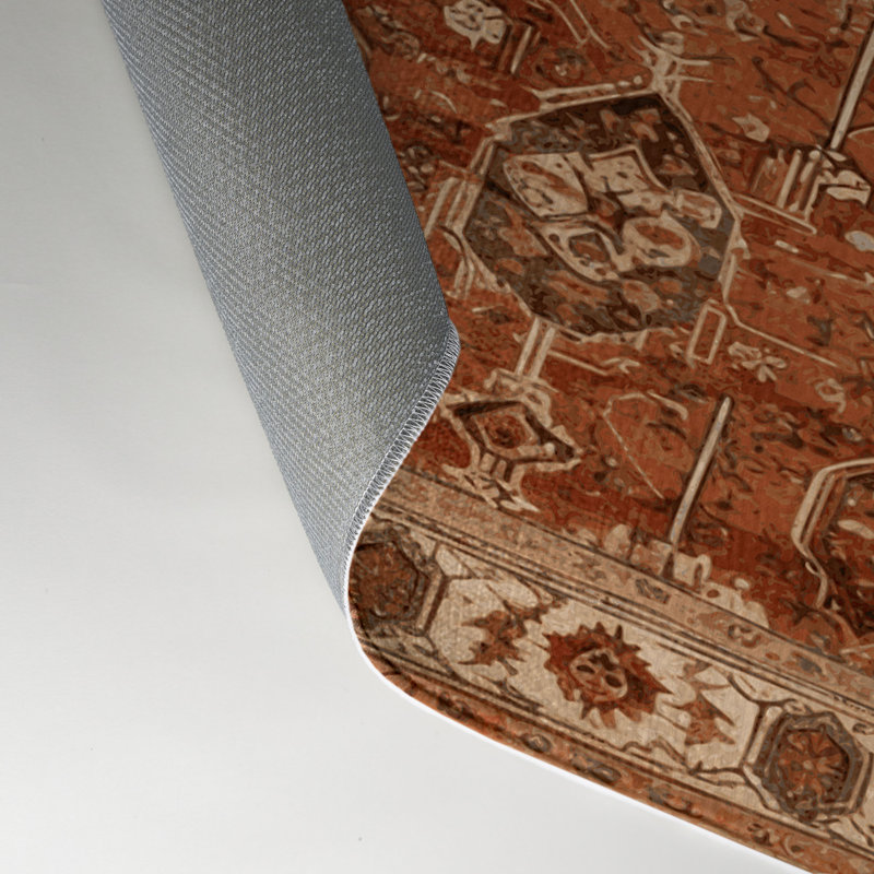 Tapis turc intérieur et extérieur brun, Rectangle 4pi x 6 pi