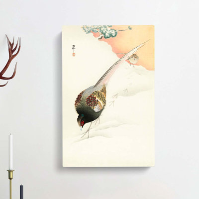 Pheasant Couple by Ohara Koson - Wrapped Canvas