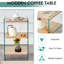 Table de bout carrée avec tablettes de rangement à 3 niveaux-1123942809