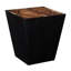 Trapezoid Solid Wood Block End Table